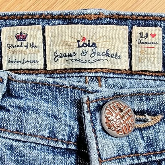 Vintage Lois Jeans & Jackets Mom-Style Light Blue Faded Size 2 US (Waist = 27) - Picture 3 of 10